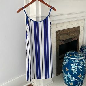 J. Crew Striped Silk Tank Dress